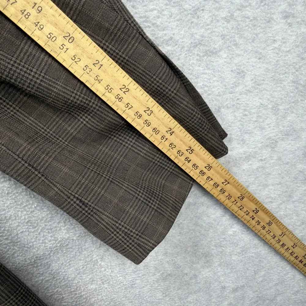 Haggar 1926 Originals Blazer Men 42 Long Brown Glen Plaid Suit Sport Coat Jacket